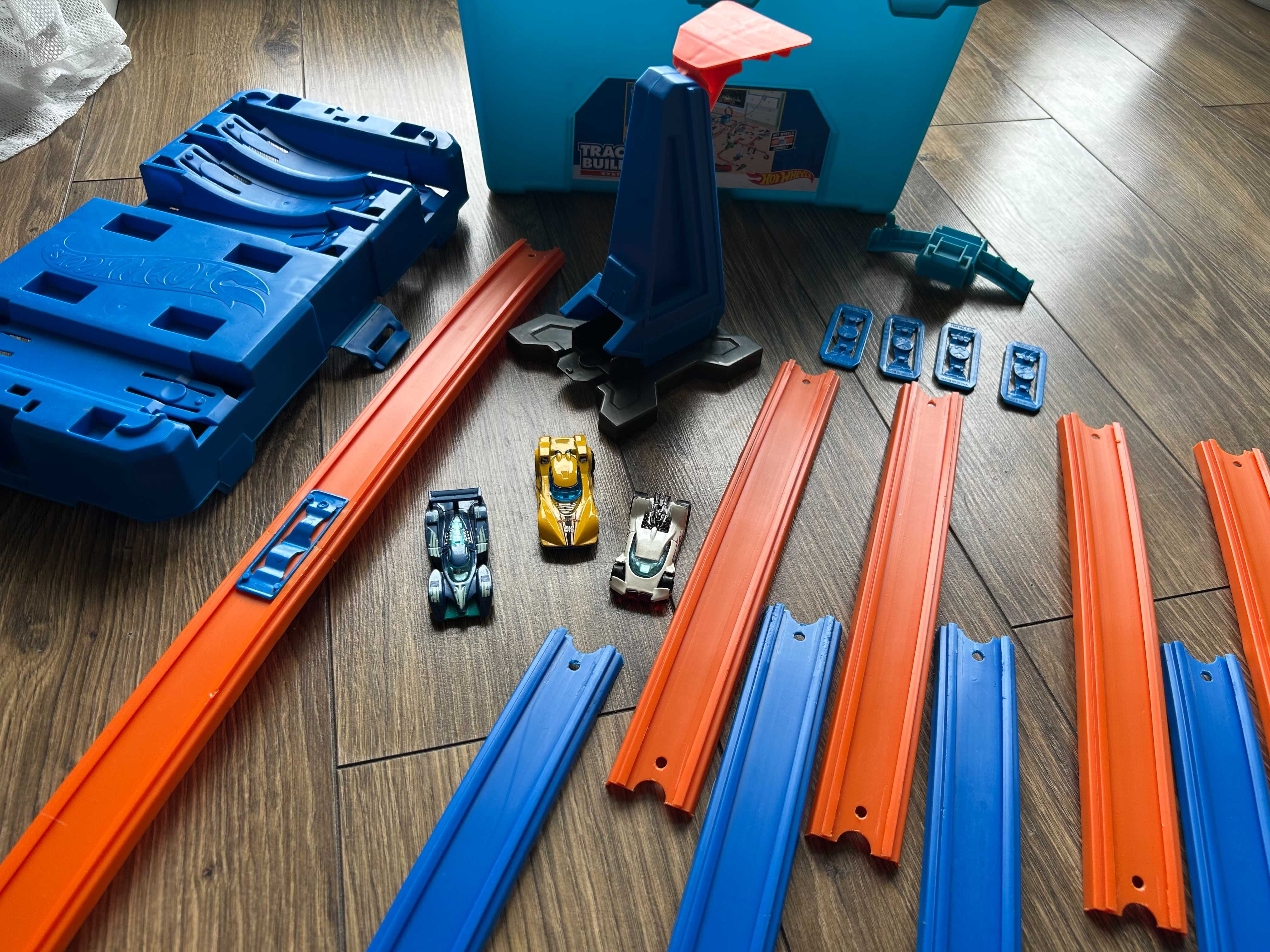 Hot Wheels, Track ,Builder, System, Zestaw, Skrzynka, tor, tory