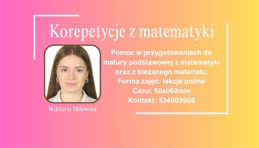 Korepetycje z matematyki