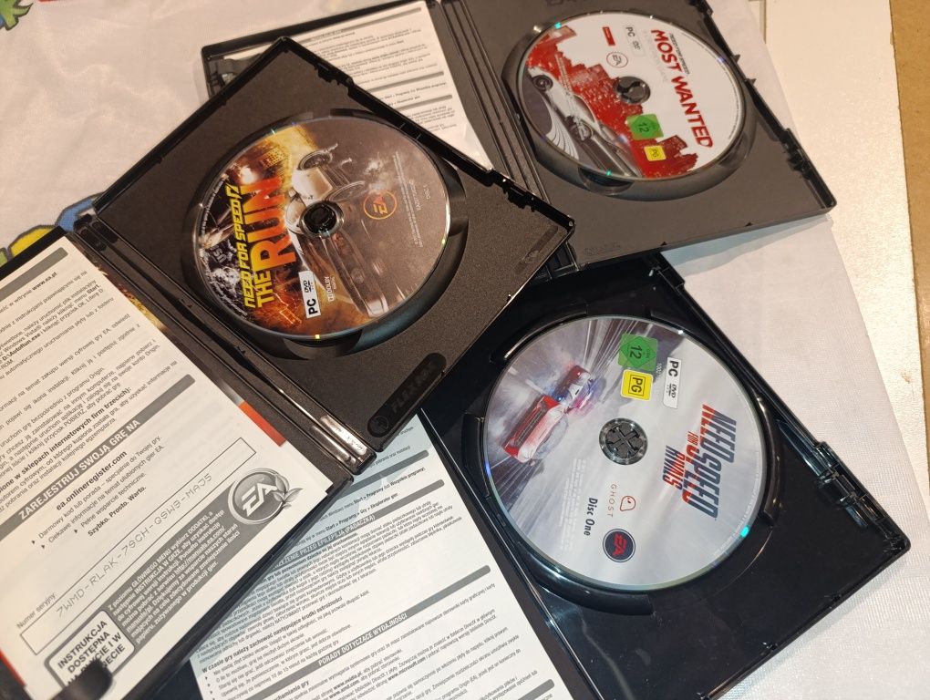 3 x Need For Speed Most Wanted Rivals The Run super stan PC (opis!!)
