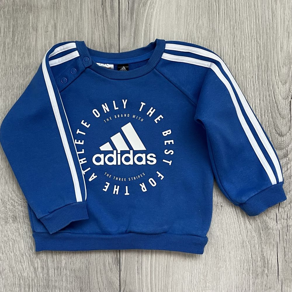 Adidas 74cm 6-9m bluza niebieska.