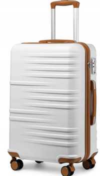 British Traveller walizka polipropylen Cream 64cm 59L