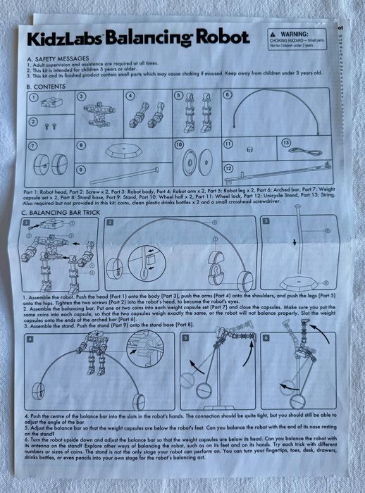 Robot Equilibrista KidzLabs - para Miúdos Curiosos!