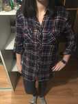 Primark koszula/tunika/sukienka w krate granat czerwien biel r M/L