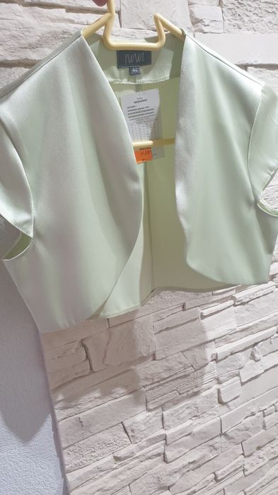 Bolerko damskie wieczorowe  pistacja  nowe IWIWi roz M