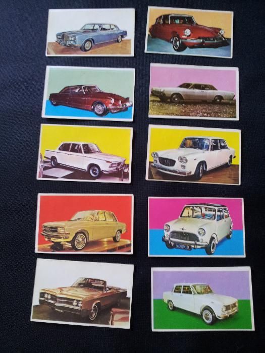 Cromos "Auto 1967" antigos e raros