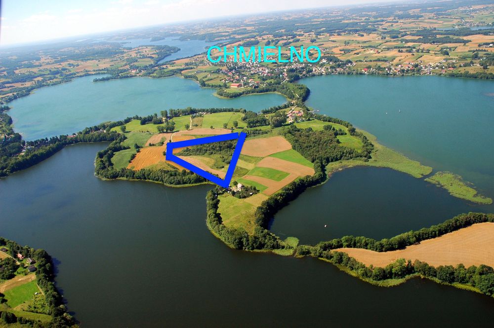 Działka przy jeziorze - inwestycyjna. Tereny rekreacyjne - Chmielno