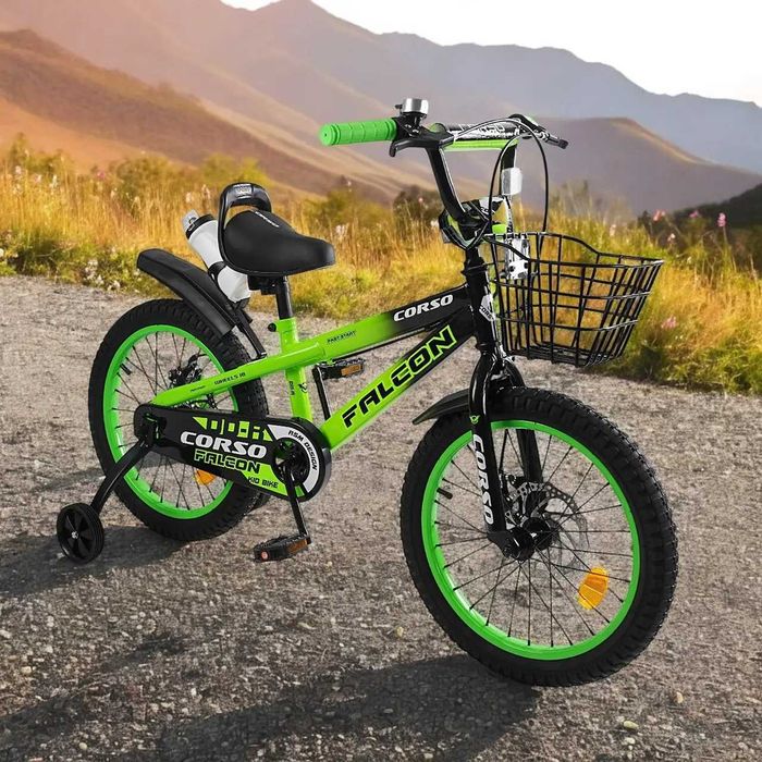 Велосипед дитячий від 3 до 10 років с додатковими колесами 14"- 20"