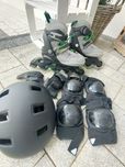 Rolki, kask + ochraniacze. Cena za całość