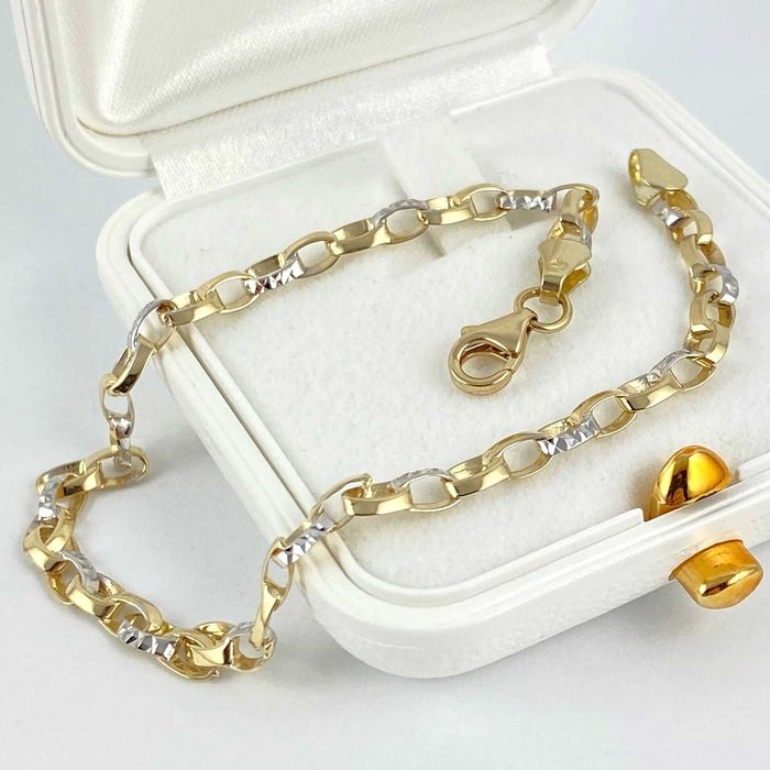 Cudowna ZŁOTA bransoletka PRÓBA 585 (14K) długość 18,5 cm