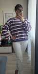 Nowy kolorowy puszysty sweter w paski Cropp M/L