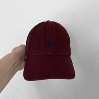 Bordowa czapka z daszkiem polo ralph lauren sport cap rl logo