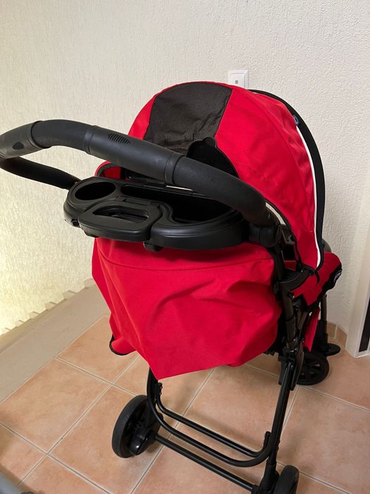 Vendo carrinho chicco travel duo system today vermelho, como novo