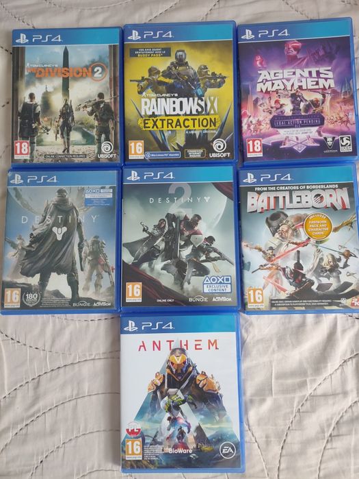 Gry na konsolę PS4 zestaw 7 sztuk