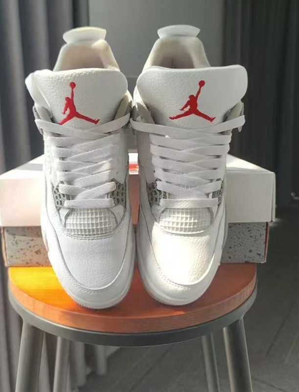 Black\WhiteOreo*DamskieJordan 4 RetroUnisexTrampki r.40