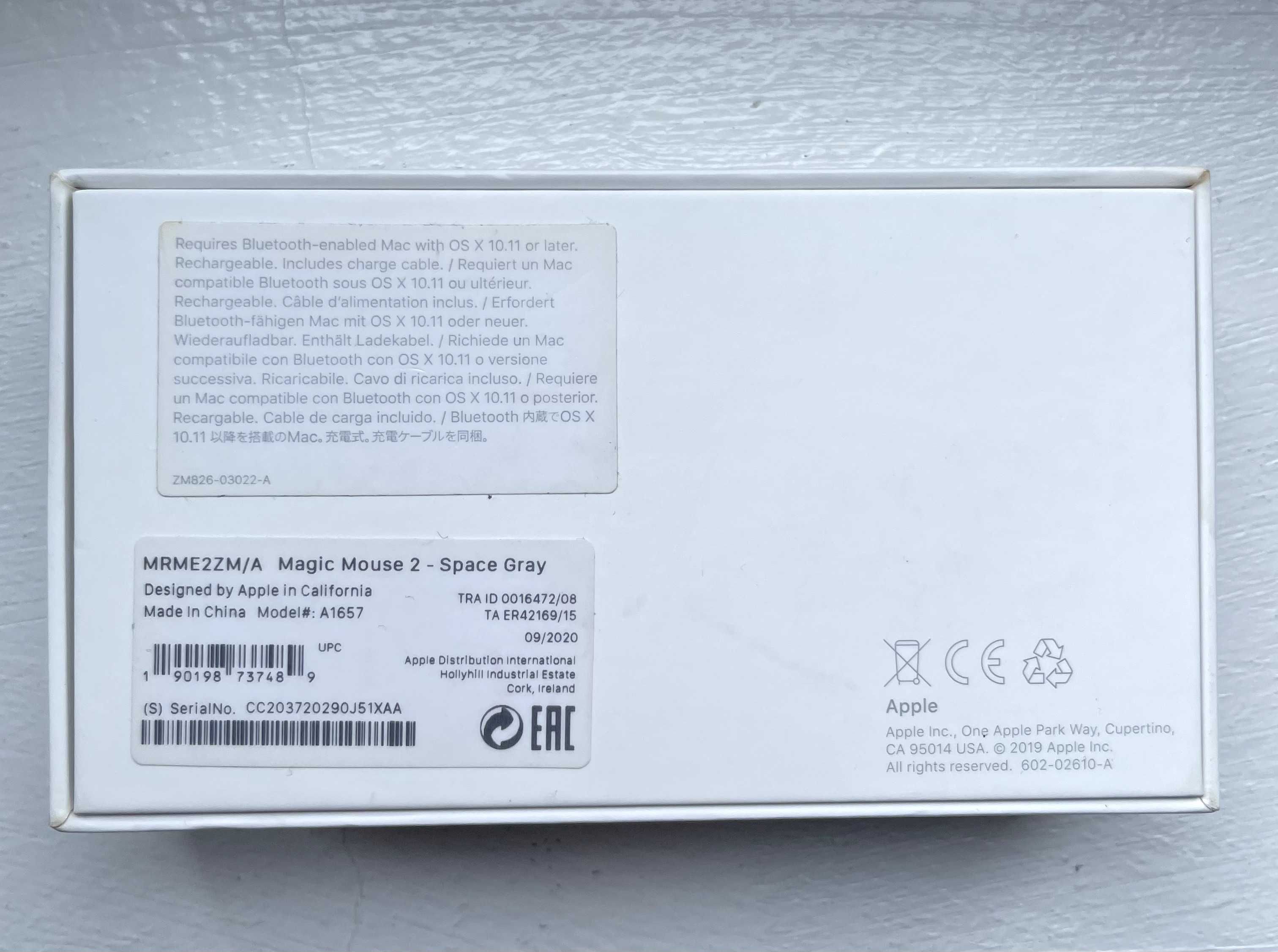 Apple Magic Mouse 2 (A1657)