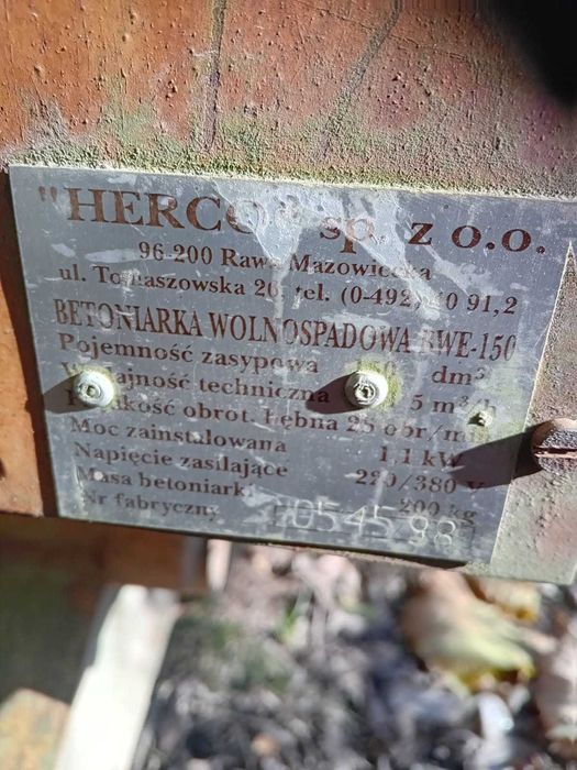 Betoniarka 150 trójfazowa