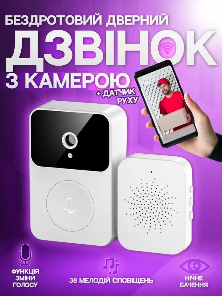 Беспроводной дверной звонок с камерой