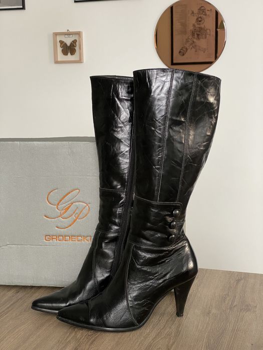 Kozaki GRODECKI skóra naturalna r.39