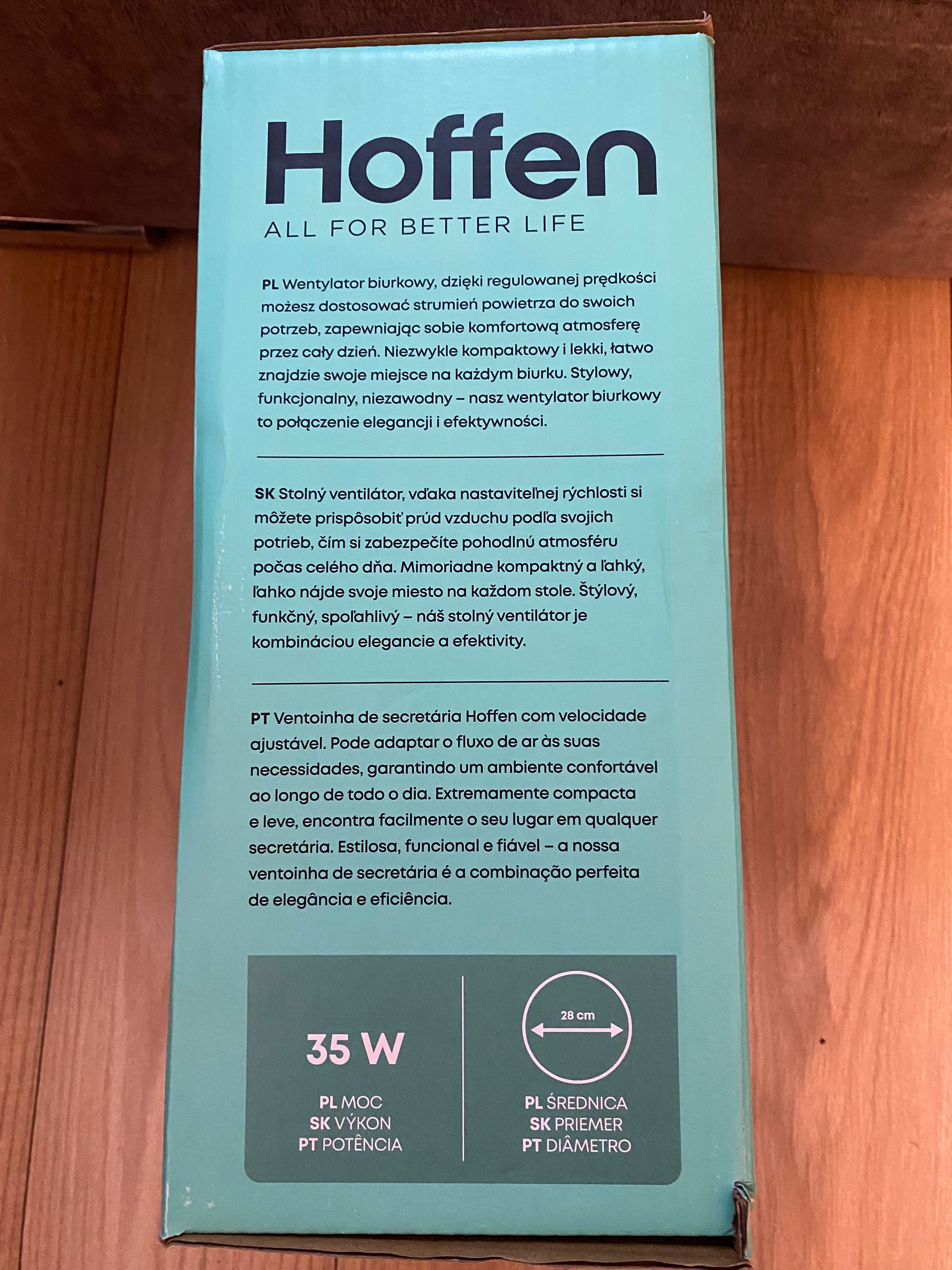 Wentylator biurkowy 35W Hoffen