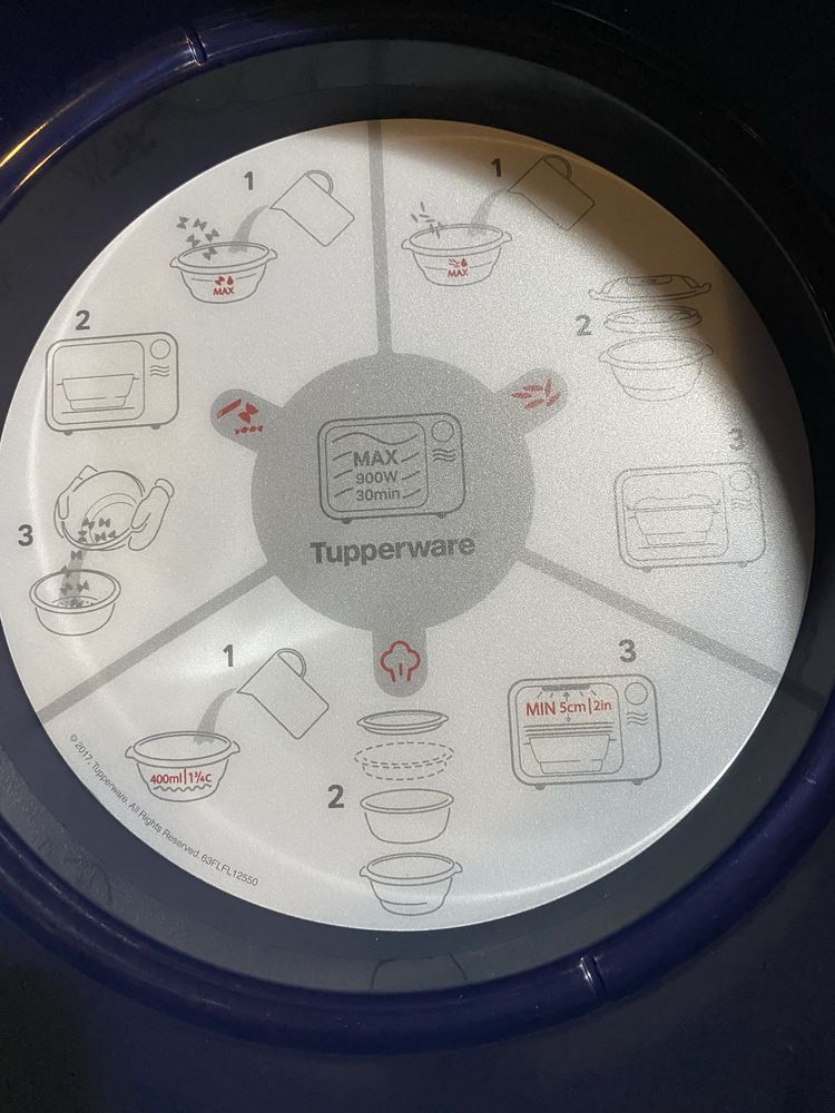 Tupperware cozer a vapor