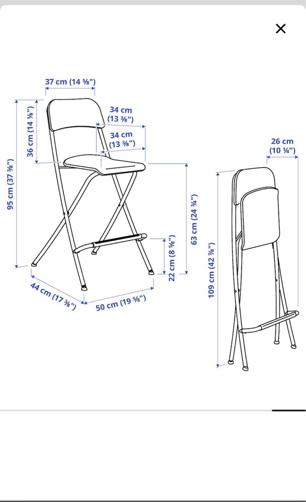 Taboret składany ikea