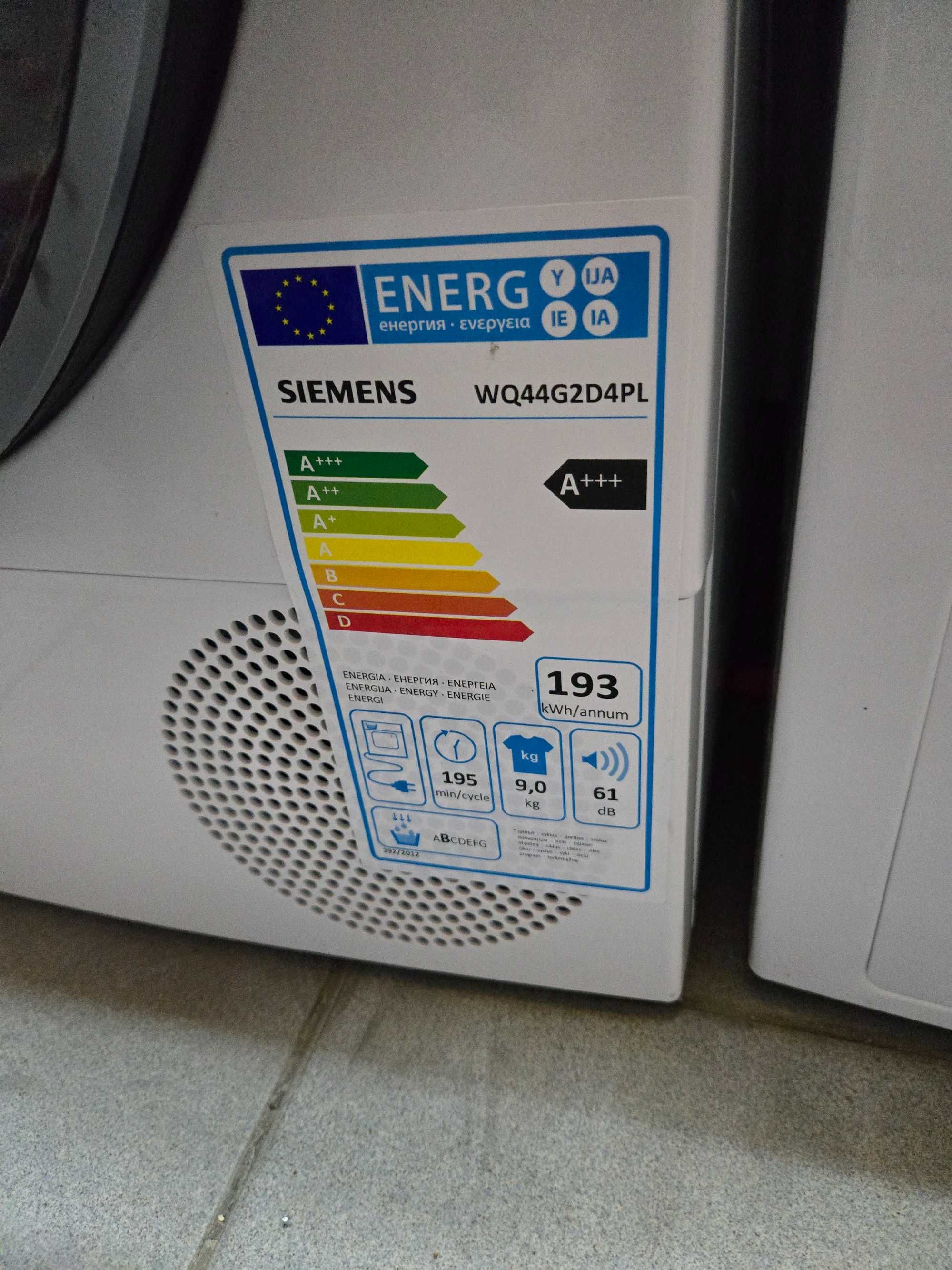 JANKI, ul. WSPÓLNA 6 Suszarka Siemens WQ44G2D4PL