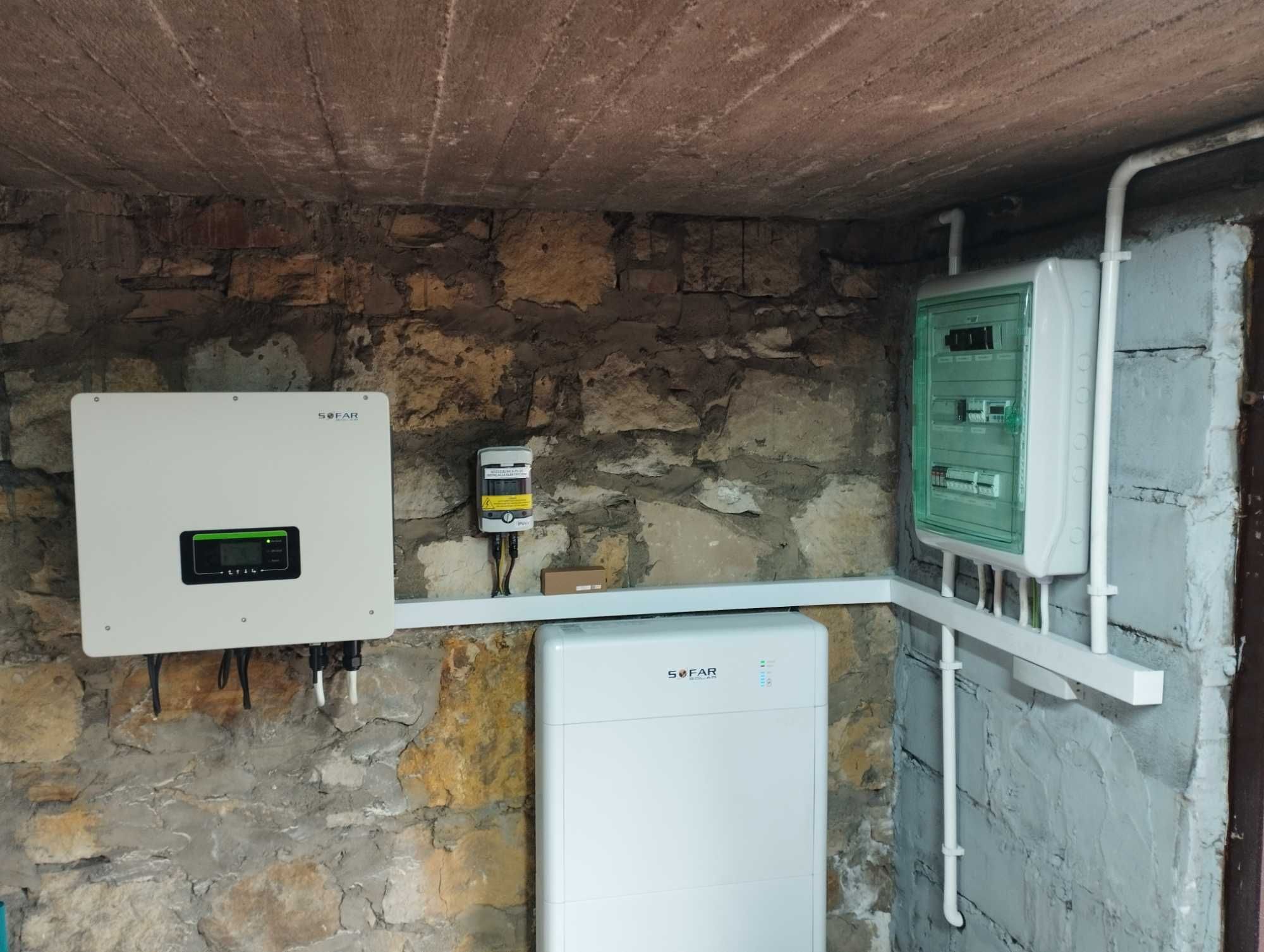 Instalacja fotowoltaiczna 10kW z magazynem energii Sofar 5kWh, montaż