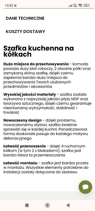 Szafka na kółkach