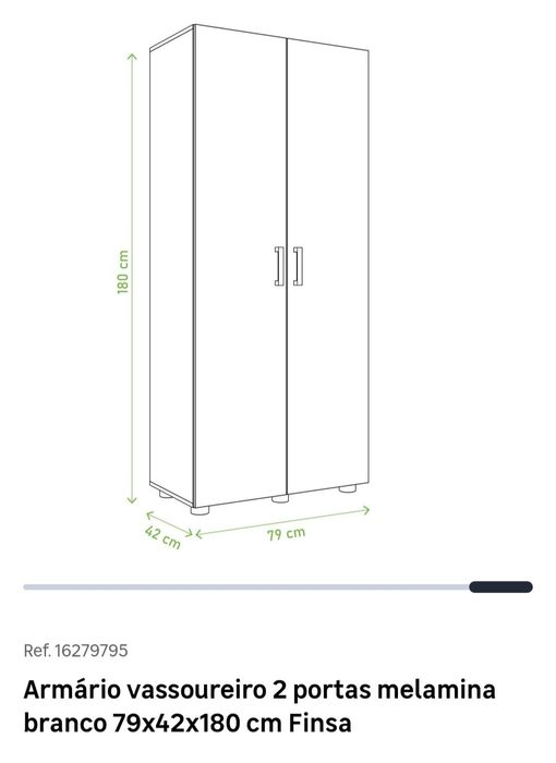 Armário vassoureiro - 79x42x180