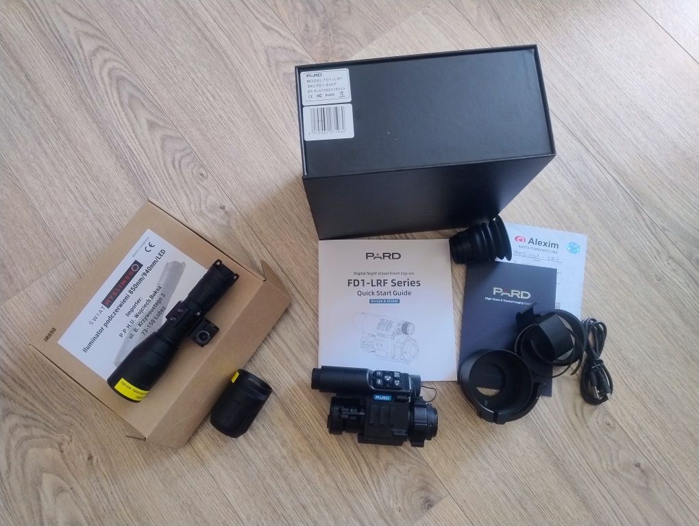 Pard FD-1 LRF + X-hog, noktowizor, nasadka i celownik 3 w 1