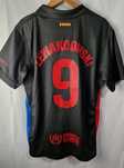Koszulka czarna FC Barcelona T-shirt wyjazdowy Lewandowski rozm.M