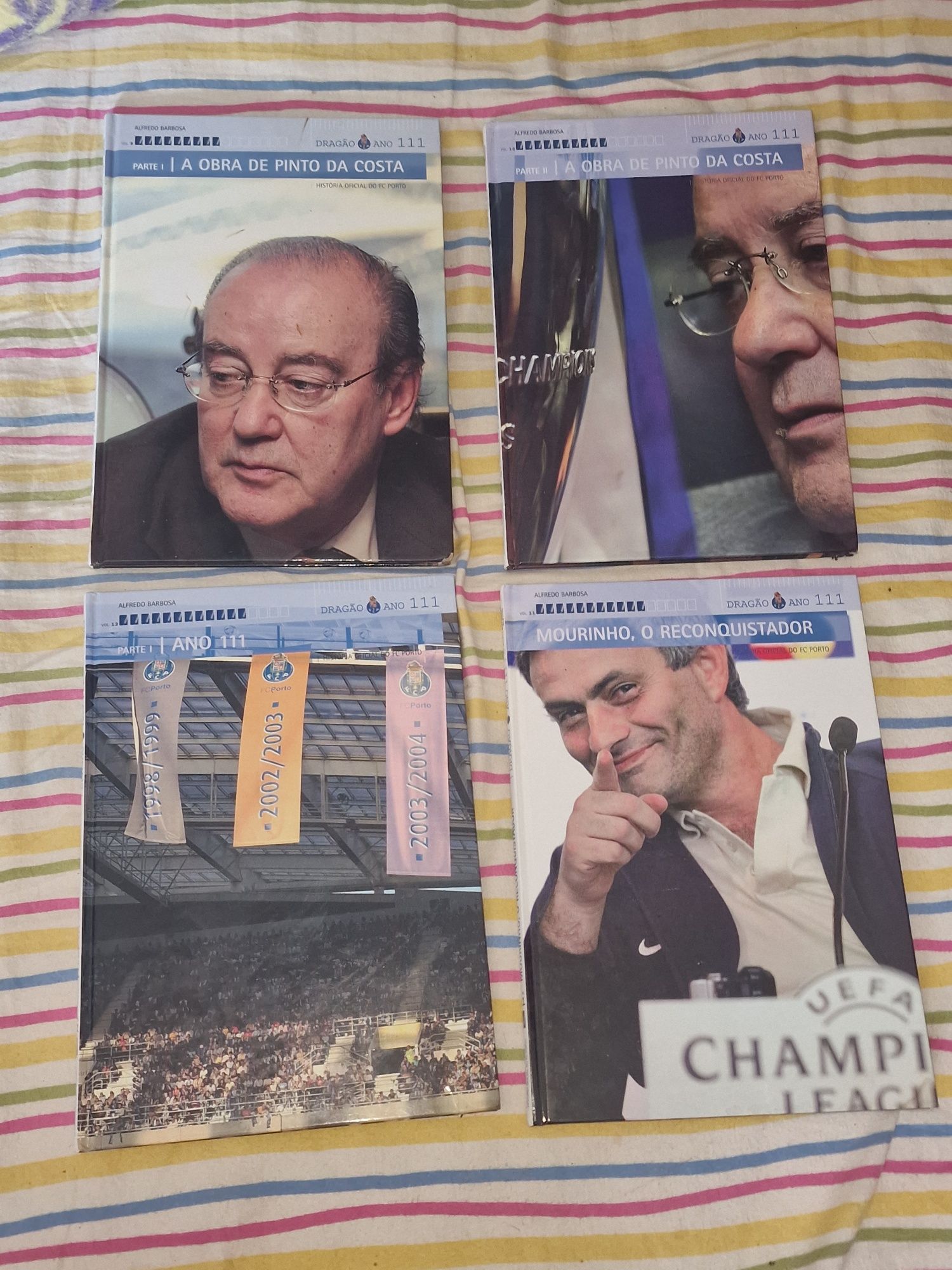 4 livros coleção pinto da costa, mourinho fcporto