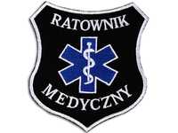 Emblemat Ratownik Medyczny tarcza czarna