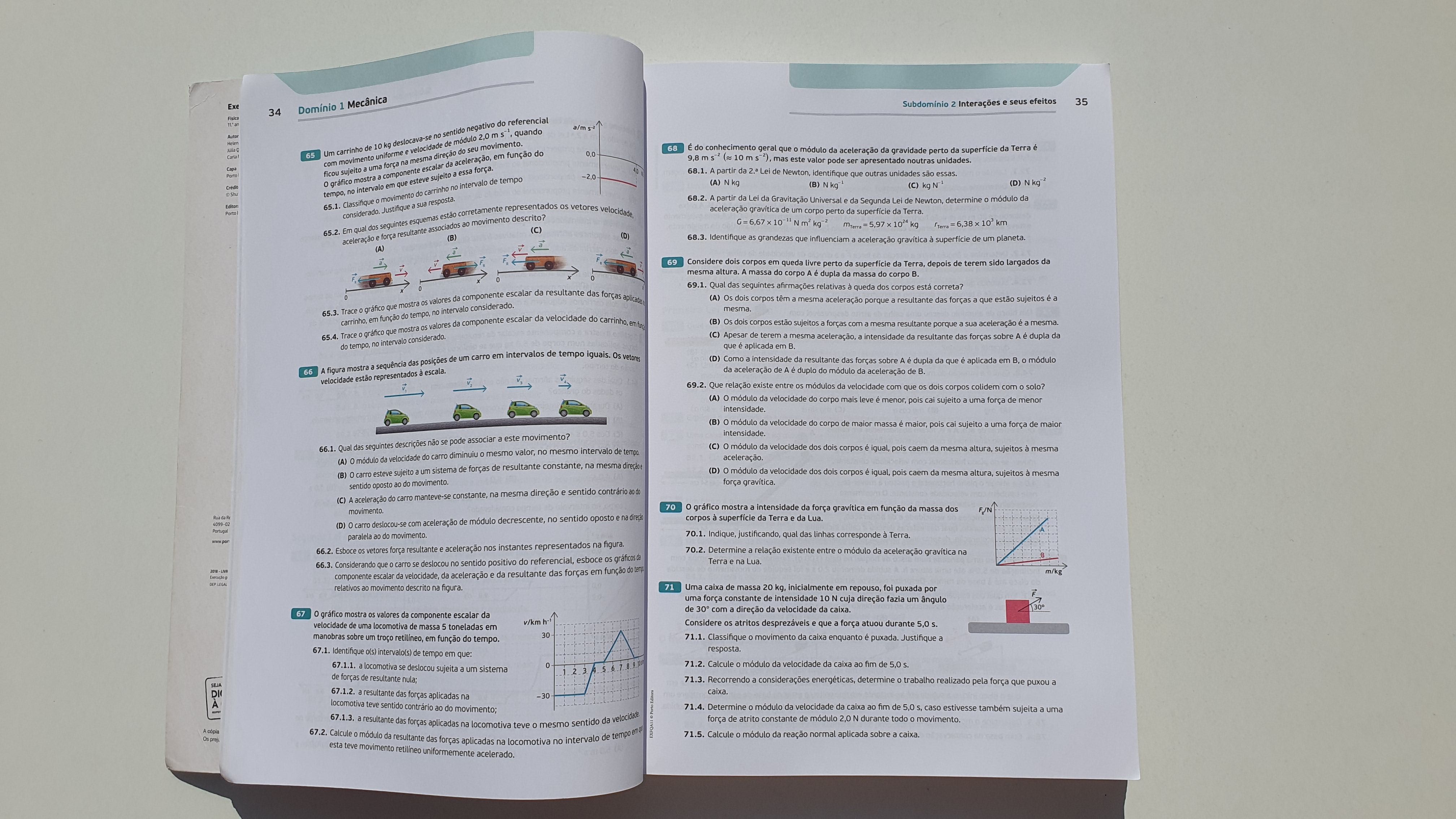 Exercícios de Física e Química A - 11º Ano - Porto Editora