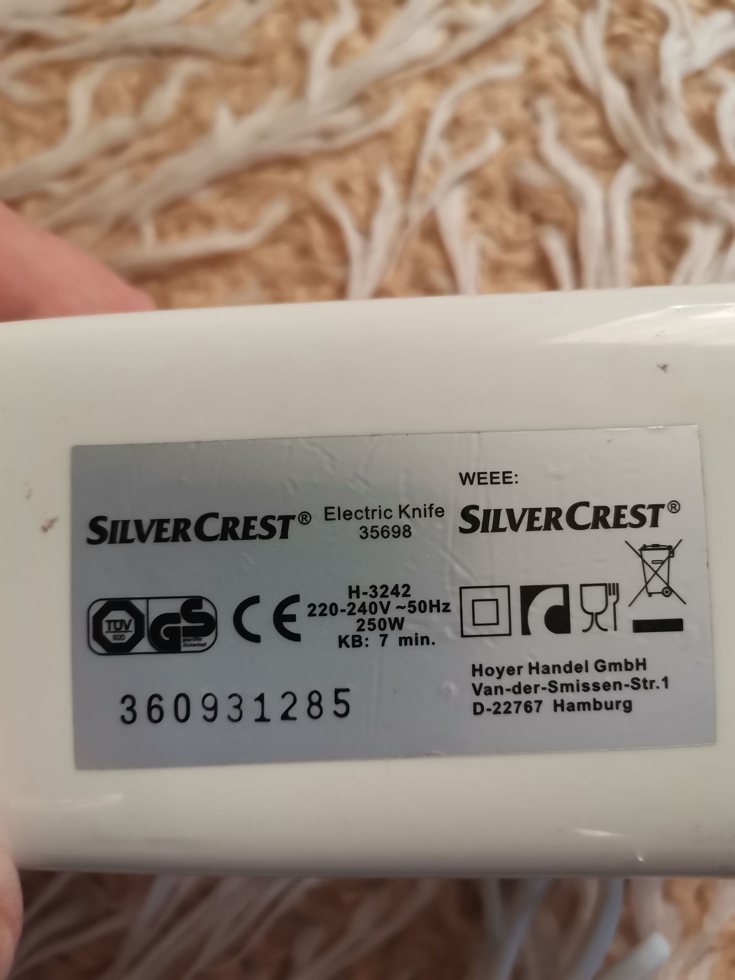 Nóż elektryczny SilverCrest 250W