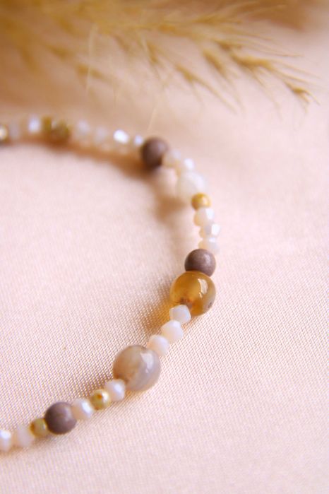 Bransoletka z agatem | rękodzieło, handmade
