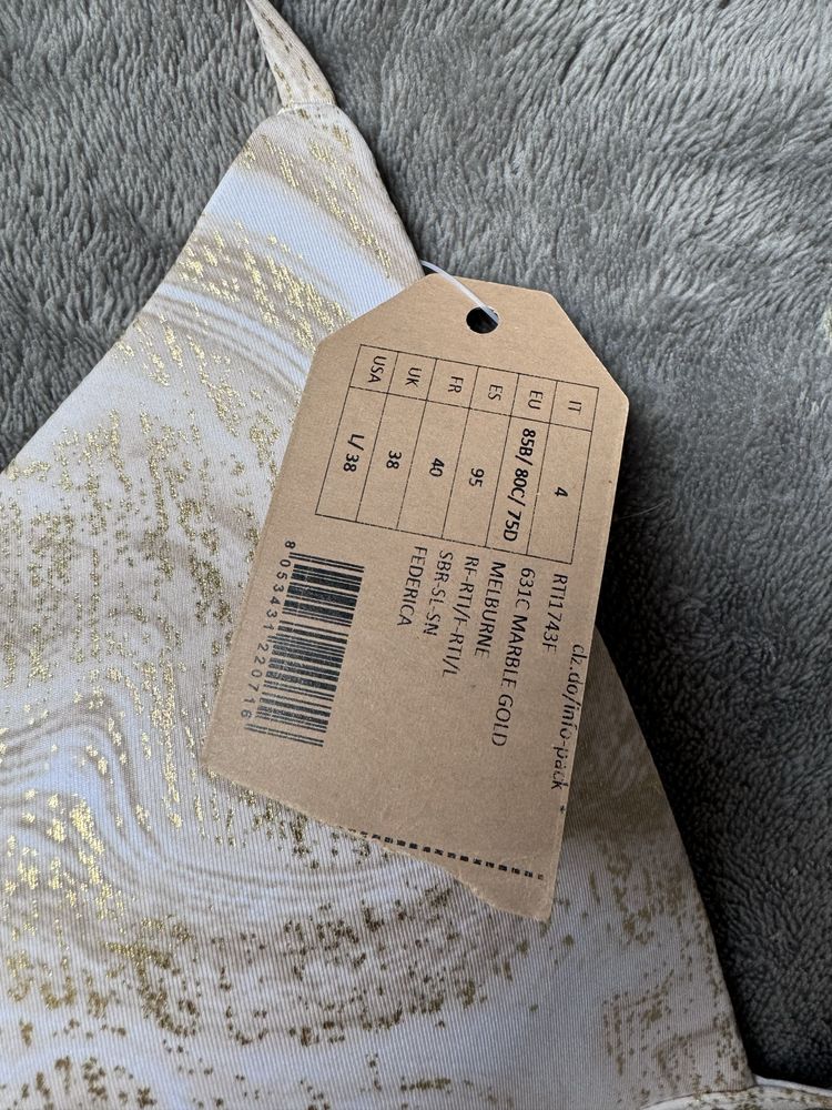 Strój kostium kąpielowy Calzedonia Marble Gold rozmiar M złoty