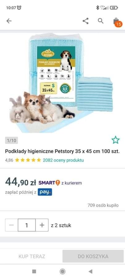 Kurtka dla pieska + podkłady gratis.