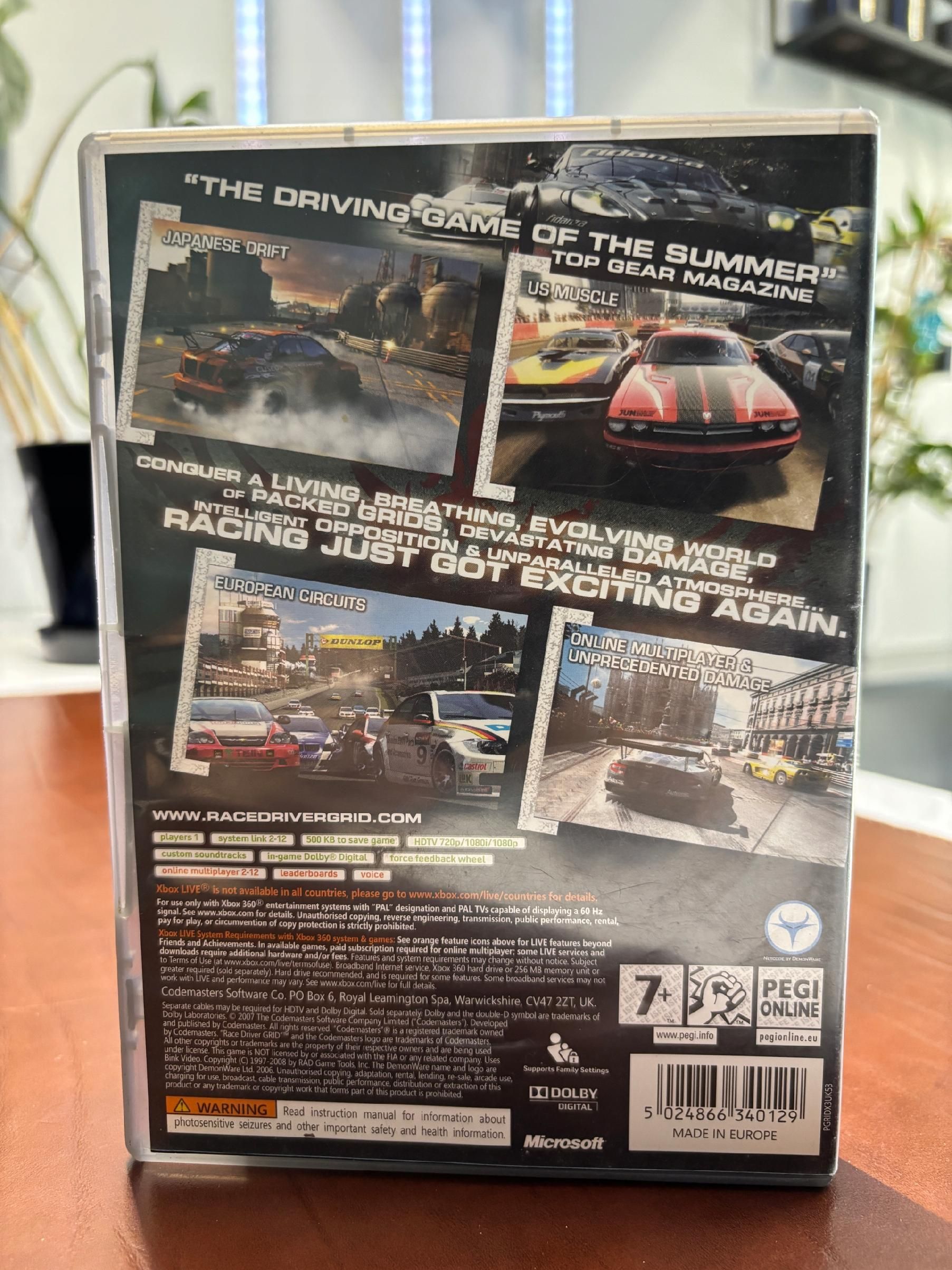 Xbox 360 Race Driver Grid