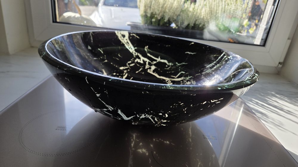 Umywalka nadblatowa czarna. 42 cm