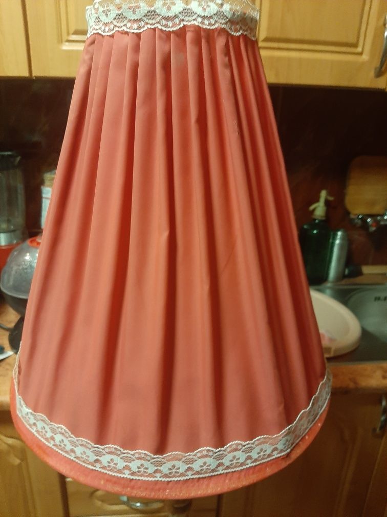 Lampa stojąca z abażurem prl