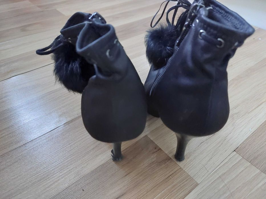 JOEY Buty botki czarne półbuty r.38 wkł.wewn ok.26cm z USA