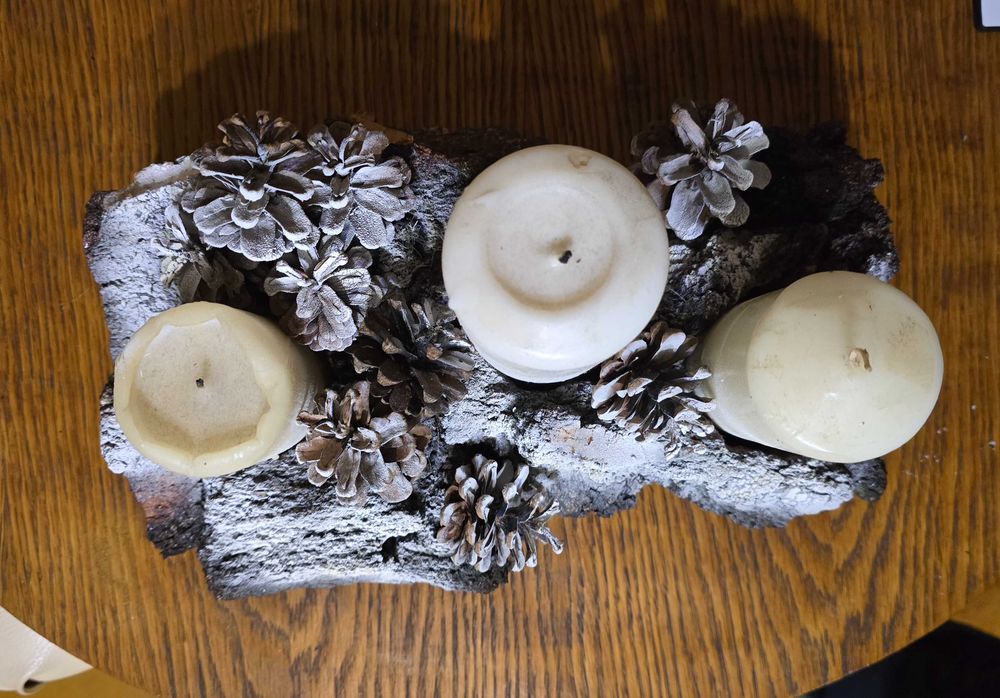 Stroik świąteczny świecznik