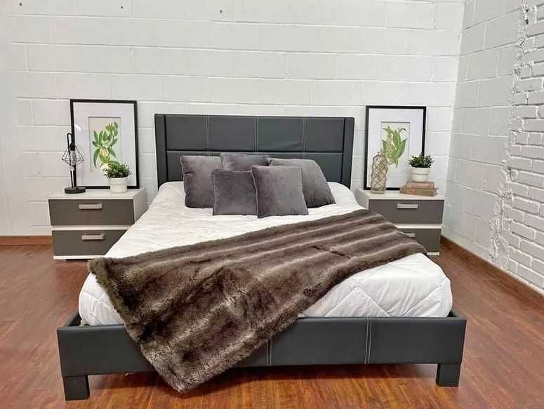 Novas!! cama de casal com estrado + cabeceira + envio gratis