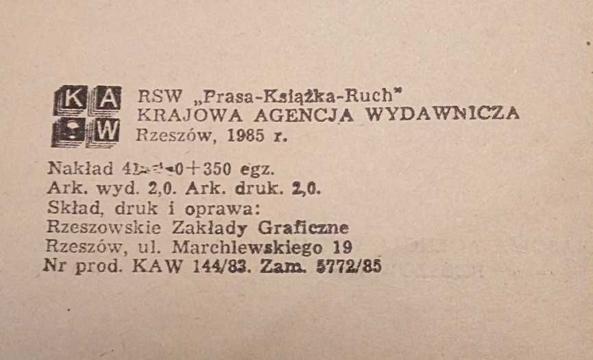 Eliza Orzeszkowa "Dobra Pani" Krajowa Agencja Wydawnicza Rzeszów 1985r