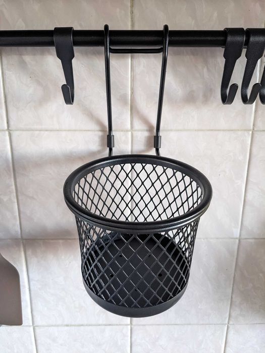 HULTARP ХУЛЬТАРП контейнер, чорний/сітка, 14x16 см | IKEA