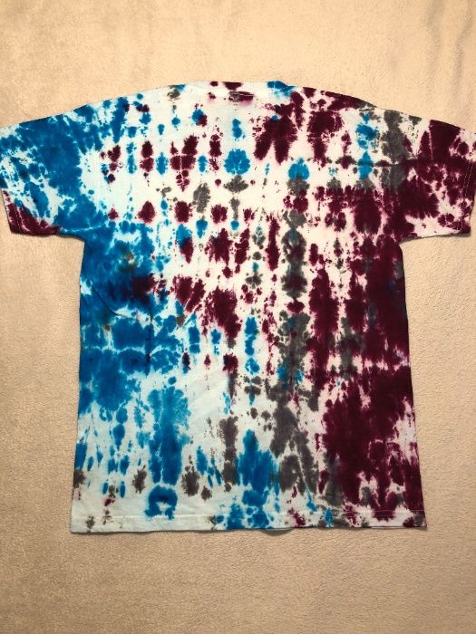 Tie dye koszulka T-shirt ręcznie barwiona Fruit of the Loom M