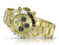 Złoty zegarek z bransoletą męski 14k Geneve mw014ydgb&mbw017y Wrocław