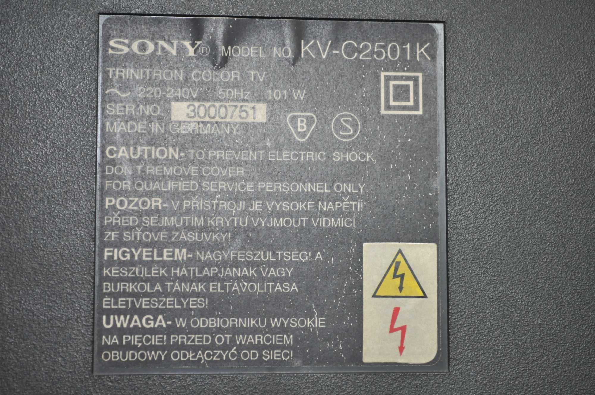 Telewizor SONY Trinitron kineskop 25" + oryginalny pilot