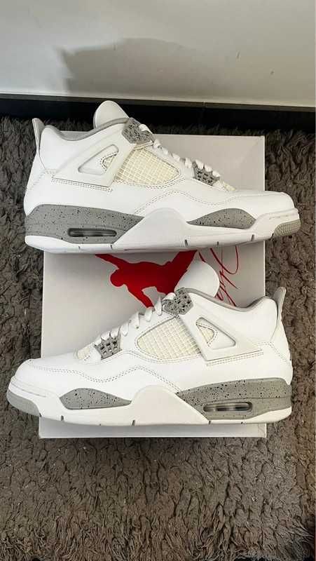 *NoweJordan4 Air4ButyWhiteUnisexTrampki*Prawdziwy strzał 41